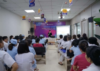 [:vi]Cán bộ, nhân viên Bệnh viện Mắt Quốc tế DND nhiệt liệt hưởng ứng “Lễ phát động phong trào rửa tay sạch 2019”[:]