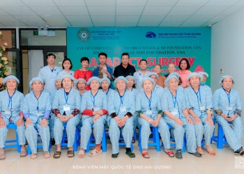 Chương trình nhân đạo: Phẫu thuật thay thể thuỷ tinh cho bệnh nhân có hoàn cảnh khó khăn tỉnh Hải Dương