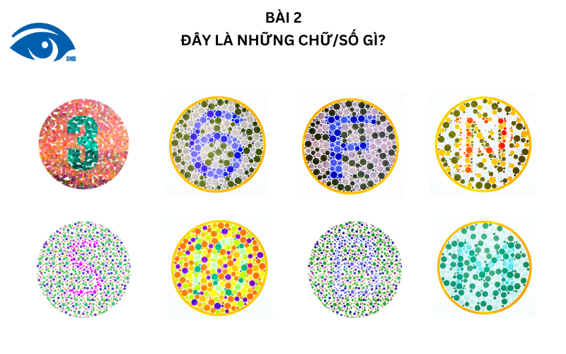 Một số bài kiểm tra mắt về màu sắc 2 