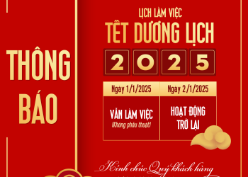 THÔNG BÁO LỊCH LÀM VIỆC TẾT DƯƠNG LỊCH NĂM 2025