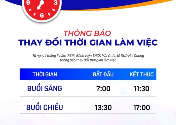THÔNG BÁO THAY ĐỔI LỊCH LÀM VIỆC