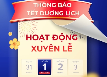Thông báo lịch làm việc Tết dương lịch tại DND Hải Dương