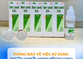 THÔNG BÁO VỀ VIỆC SỬ DỤNG SẢN PHẨM NƯỚC MUỐI SINH LÝ TẠI DND HẢI DƯƠNG