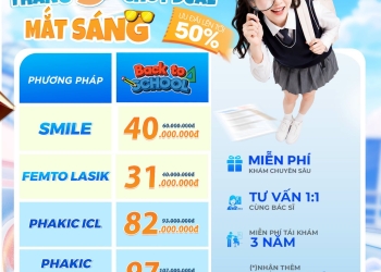 THÁNG 9 “CHỐT DEAL” MẮT SÁNG – ƯU ĐÃI PHẪU THUẬT KHÚC XẠ LÊN TỚI 50%